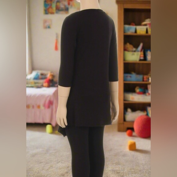 S/M/L/XL NEW Girls High-Low Black Boutique Dress or Long Tunic Top - Picture 2 of 7